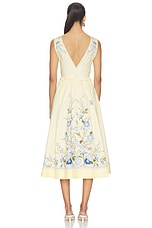 Yellow Floral Cotton Midi Dress - thumbnail 6