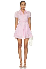 Pink Embroidered Mini Dress - thumbnail 4