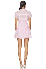 Pink Embroidered Mini Dress - thumbnail 6