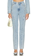Crystal Embellished Denim Jeans