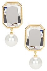 Crystal Pearl Tiered Earrings