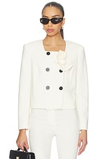 Cream 3d Flower Jacket - thumbnail 4