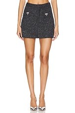 Textured Denim Mini Skirt