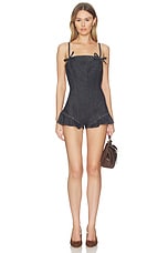 Indigo Denim Bow Playsuit - thumbnail 4