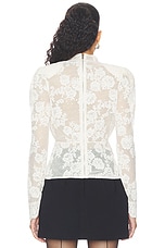 Cream Sequin Lace Top - thumbnail 6