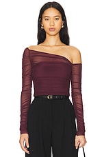 Shauna Asymetric Mesh Top