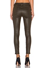 For All Mankind Hw Knee Seam Skinny In Hunter Green Crackle Revolve