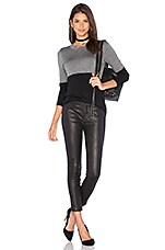 For All Mankind Knee Seam Skinny In Black Revolve