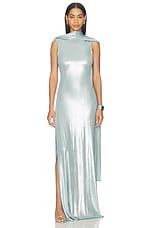 Floor Length Cowl Back Dress - thumbnail 9