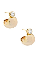 Bezel Gold Earring in Gold