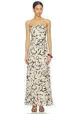 Rea Strapless Panelled Maxi Dress - thumbnail 4