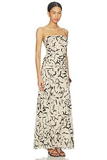 Rea Strapless Panelled Maxi Dress - thumbnail 5