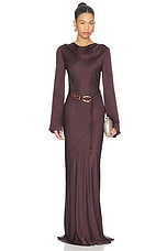 Agnes Long Sleeve Maxi Dress With Belt - thumbnail 4