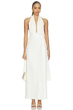 Campbell Halter Plunged Maxi Dress - thumbnail 3