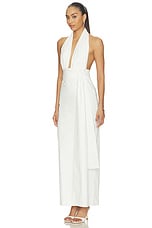 Campbell Halter Plunged Maxi Dress - thumbnail 4
