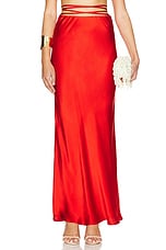 Milenna Silk Bias Tie Maxi Skirt