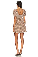 Show Me Your Mumu Smitten Babydoll Dress in Brown Gingham | REVOLVE