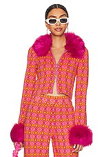 Product image of Show Me Your Mumu Zermatt Faux Fur Zip Up. Click to view full details