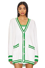 Show Me Your Mumu Lambert Cardigan in Green Stripe Knit | REVOLVE
