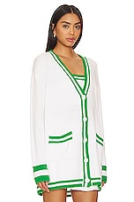 Show Me Your Mumu Lambert Cardigan in Green Stripe Knit | REVOLVE