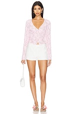 Show Me Your Mumu Maxene Top in Rosette Mesh Pink | REVOLVE