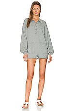 Show Me Your Mumu Gianni Romper in Sagey Green Knit | REVOLVE