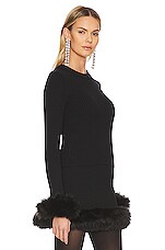 Show Me Your Mumu Fran Top With Faux Fur in Moonlight Sequins