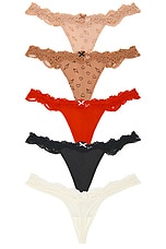 Fits Everybody Lace String Thong 5-pack - thumbnail 3