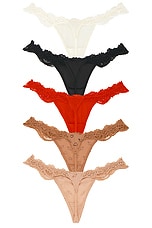 Fits Everybody Lace String Thong 5-pack - thumbnail 4