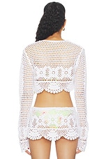 Crochet Swim Cropped Cardigan - thumbnail 6