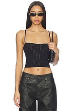 Warp Knit Lace Cropped Cami - thumbnail 4