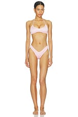 Satin Swim Smocked Scoop Bikini Top - thumbnail 7