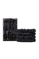 Skinny Scrunchies 4 Pack In Black - thumbnail 4