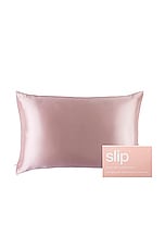 Product image of slip slip Queen/Standard Pure Silk Pillowcase in Pink. Click to view full details