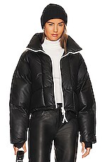 Product image of Shoreditch Ski Club Clara Leatther Puffer Jacket. Click to view full details