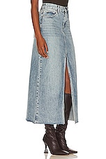 Steve Madden Women's Avani Skirt - Vegan Leather Midi Skirt With Front Slit And Button Zip