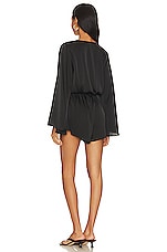 Steve Madden Women's Farrah Romper - Amparo Blue, Large | Silky Plunge Neckline With Flared Sleeves - View #10