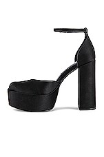 Steve Madden Agata Heel in Black Satin | REVOLVE