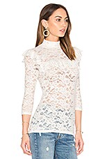 Smythe Lace Ruffle Top in White Lace | REVOLVE