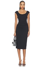 Smoothing Jersey Cap Sleeve Scoop Dress - thumbnail 4