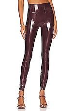 SPANX Faux Patent Leather Leggings in Ruby | REVOLVE