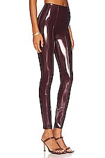 SPANX Faux Patent Leather Leggings in Ruby | REVOLVE