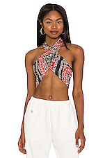 Product image of superdown Alondra Halter Wrap Top. Click to view full details