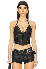 Melisa Faux Leather Top