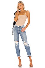 superdown x Chantel Jeffries Katie Ruched Mesh Bodysuit in Nude | REVOLVE