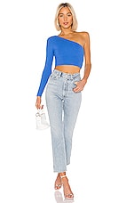 superdown Karol Ribbed Crop Top in Cobalt Blue | REVOLVE