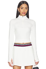 Stevie Active Rib Half Zip Waist Length Top - thumbnail 4
