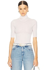Short Sleeve Turtle Neck Top