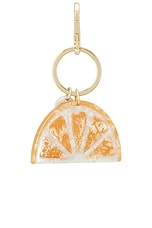 Hand-painted Citrus Slice Bag Charm + Keychain - thumbnail 7