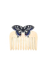 Hand-painted Swallowtail Pocket Comb - thumbnail 2